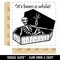 It's Been a While Skeleton in Coffin Square Rubber Stamp for Stamping Crafting